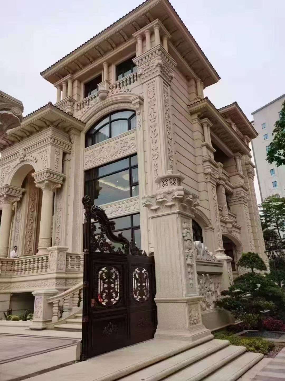 本溪黄金麻别墅外墙异形定制