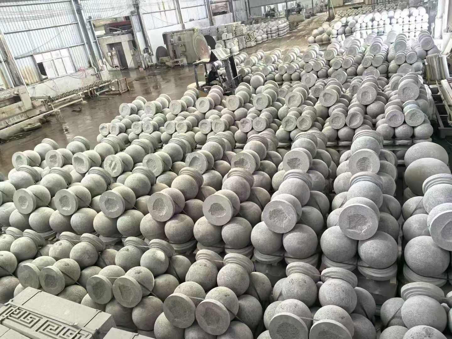 本溪芝麻白圆球 石球 挡车球